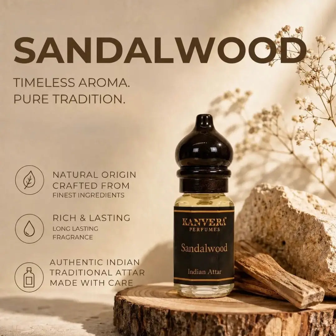Sandalwood Attar | Authentic Indian Attar | Traditionally Handcrafted in Kannauj