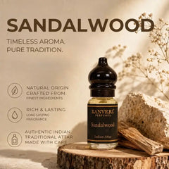 Sandalwood Attar | Authentic Indian Attar | Traditionally Handcrafted in Kannauj